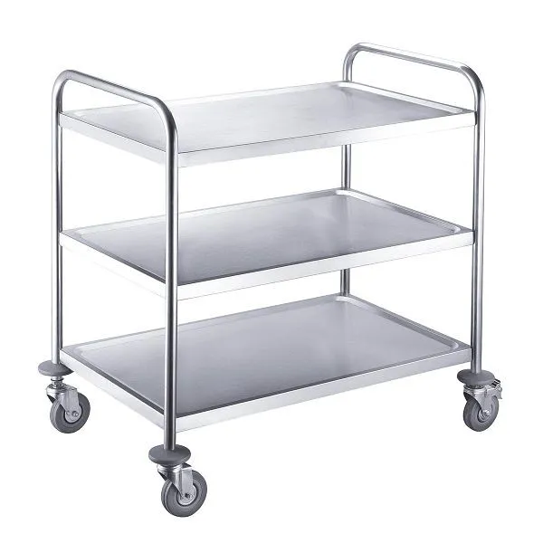 Carrello di servizio Vaiotec EASYLINE acciaio inossidabile / 3 ripiani portata per ripiano 40 kg 86x54x94 cm 10273 con Fre...