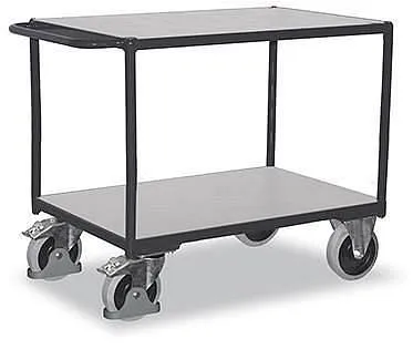 Carrello da tavolo ESD corposo VARIOfit con 2 aree di carico dimensioni esterne: 1.040 x 500 x 880 mm (LxPxA) sw-500.562