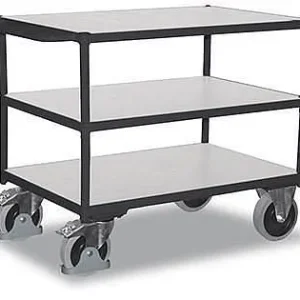 Carrello da tavolo ESD robusto VARIOfit con 3 aree di carico dimensioni esterne: 1.040 x 500 x 880 mm (LxPxA) sw-500.662 D...