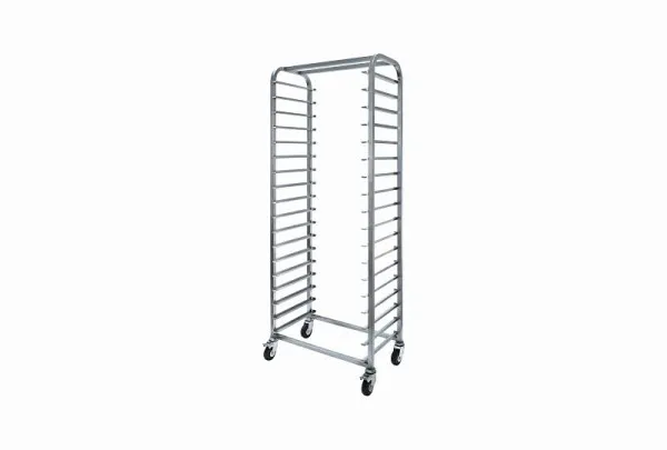 Carrello da trasporto Schneider acciaio inossidabile inserimento trasversale: 18 supporti 600x400 385015 Made Italy