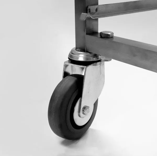 Carrello da trasporto Schneider acciaio inossidabile inserimento trasversale: 18 supporti 600x400 385015 Made Italy