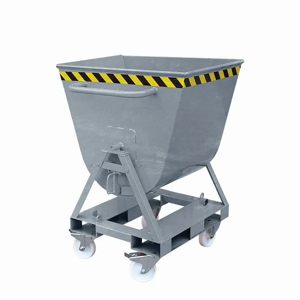 Cassetta ribaltabile industriale Eichinger ribaltabile su 2 lati facile da raggiungere da 4 lati 500 kg 300 litri zincata...