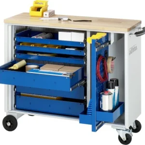 Certificato CE Carrello portautensili RAU collezione adlatus modello 10060 L1025 x P400 x A860 mm incluso un piano di lavo...