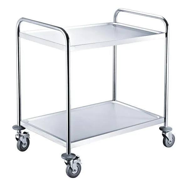 Certificato CE Carrello di servizio Vaiotec EASYLINE acciaio inossidabile / 2 ripiani carico 40 kg per ripiano 86x54x94 cm...