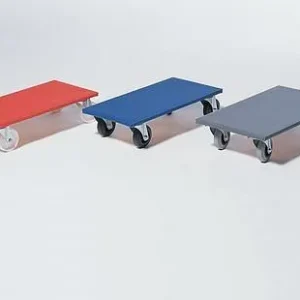 Certificato CE DENIOS Transporter SP 100 P compensato multiplex incollato pneumatici polietilene blu 164-542