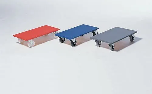 Certificato CE DENIOS Transporter SP 100 P compensato multiplex incollato pneumatici polietilene blu 164-542