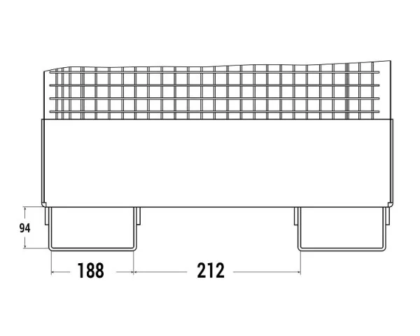 Cestino da lavoro RR Industrietechnik tipo RAK-Duo RAL 5010 100600289 Pieghevole per Risparmio Spazio