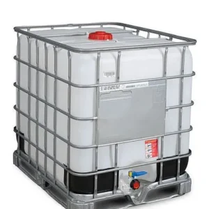 Contenitore IBC DENIOS pallet con telaio acciaio 1000 l apertura NW150 uscita NW50 266-158 Dimensioni 1200x800 mm