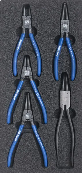 Gamma di carrelli da officina SW-Stahl pinze per anelli di sicurezza 5 pezzi Z3013-33 Acciaio Zincato