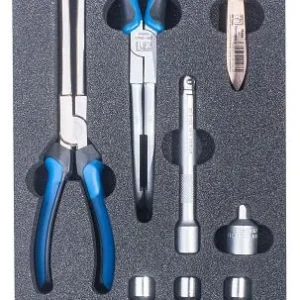 Gamma di carrelli da officina SW-Stahl utensili per candele 14 pezzi Z3013-38 | Altezza Regolabile |