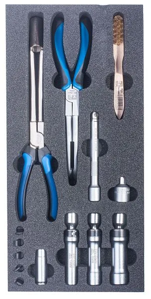 Gamma di carrelli da officina SW-Stahl utensili per candele 14 pezzi Z3013-38 | Altezza Regolabile |