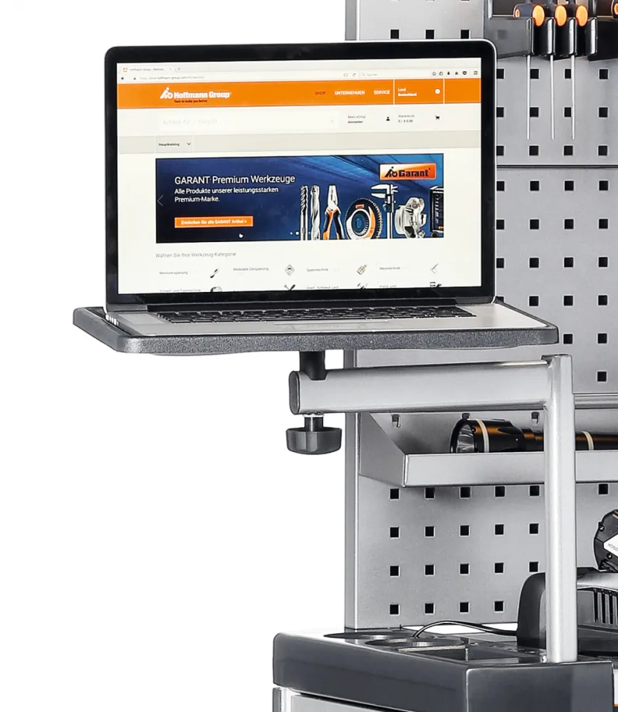 GARANT GRIDLINE Ripiano supplementare con sponda di contenimento, Modello: 1 con Maniglia Regolabile