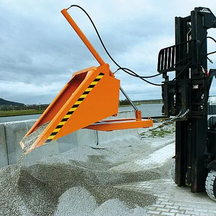 Pala industriale Eichinger con dispositivo di ribaltamento idraulico 1000 kg 500 litri zincata tiepido 20610800002000 - Co...