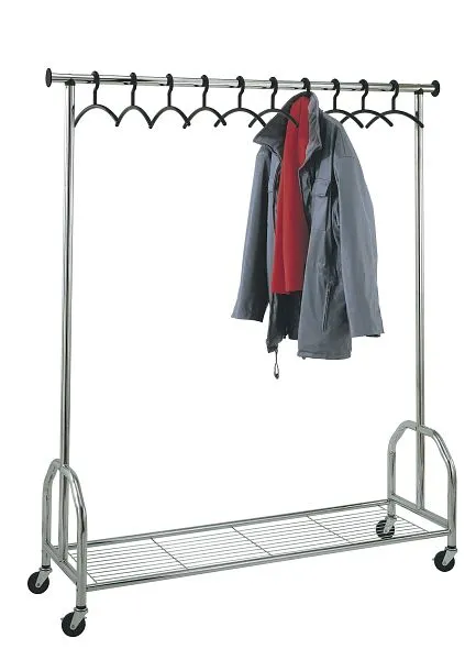 Pesante ad Alta Portata Carrello guardaroba Kerkmann Chromo L 1510 x P 450 x 1790 mm cromo 31601683