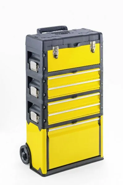 Pesante ad Alta Portata Carrello portautensili Metra 4 scomparti 1k.2.2.1 giallo 10510