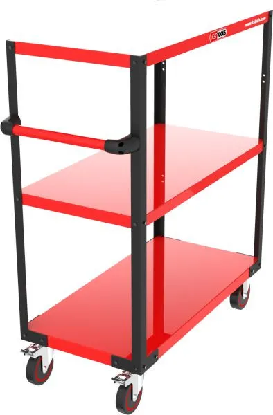 Sollevatore Forbice Carrello da pavimento / carrello di servizio KS Tools con 3 aree di carico 890.0009