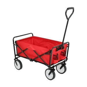 Sollevatore Forbice Carrello da spiaggia pieghevole TYRS con ruote plastica portata massima 120 kg colore rosso