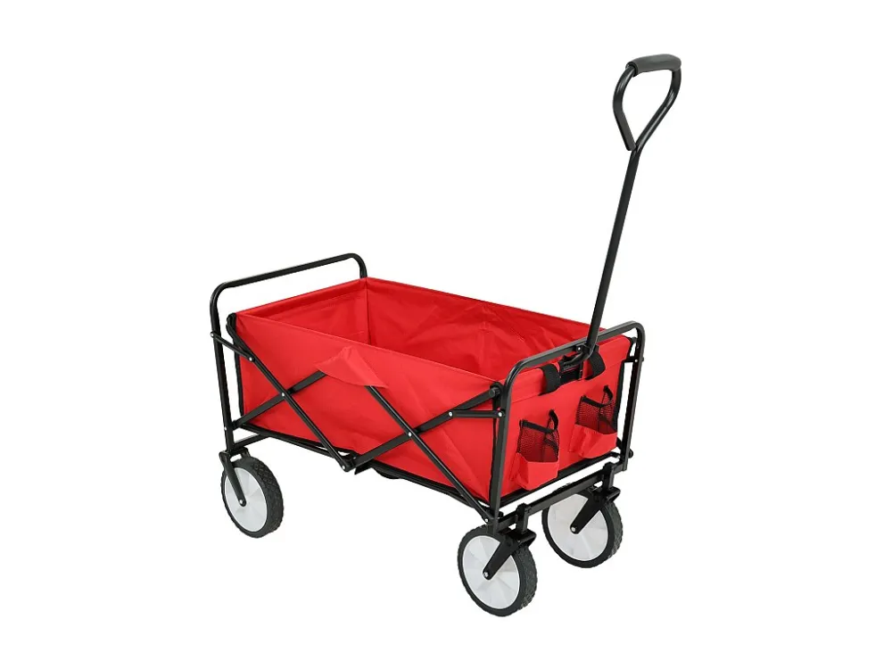 Sollevatore Forbice Carrello da spiaggia pieghevole TYRS con ruote plastica portata massima 120 kg colore rosso