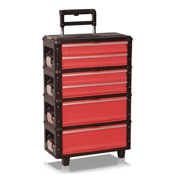Spingitore per Pallet Carrello portautensili Metra 4 scomparti 1.1.2.2 rosso 10732