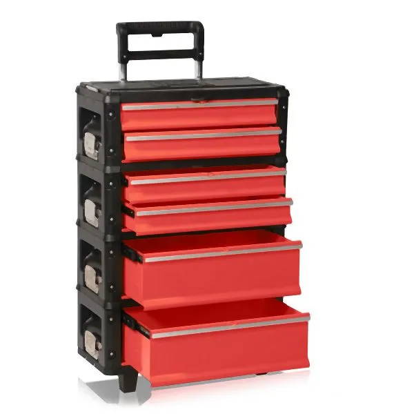 Spingitore per Pallet Carrello portautensili Metra 4 scomparti 1.1.2.2 rosso 10732
