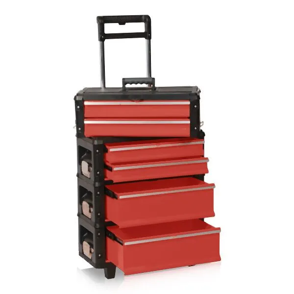 Spingitore per Pallet Carrello portautensili Metra 4 scomparti 1.1.2.2 rosso 10732