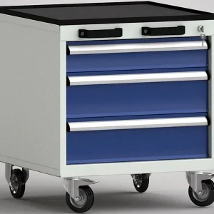 Spingitore per Pallet Carrello portautensili qualità KLW - 572 x 655 x 650 mm L x P x con bordo rialzato su 4 lati FEA0500...