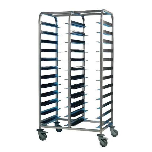 Spingitore per Pallet Carrello di pulizia acciaio inossidabile 24 ripiani EAIS DP293