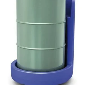 Spingitore per Pallet Rullo cilindrico DENIOS Poly200 S polietilene (PE) con grembiule e barra di spinta blu 181-869