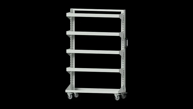 Tavolo di Movimentazione Carrello base per banchi da lavoro ANKE modello 653 1250 x 450 x 1950 mm (AM 1211) RAL 7035 962.183
