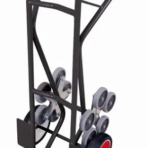 Tavolo di Movimentazione Carrello per scale VARIOfit con 2 stelle cinque razze dimensioni esterne: 610 x 705 x 1.310 mm (L...