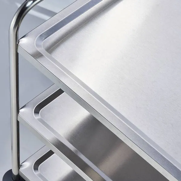 Tavolo di Movimentazione Carrello da portata Stalgast acciaio inox con tre ripiani 860 x 540 x 920 mm (LxPxA) LT0711003
