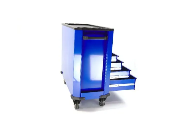 Tavolo di Movimentazione Carrello portautensili Metra 16 cassetti Serie Tecnico blu 10265