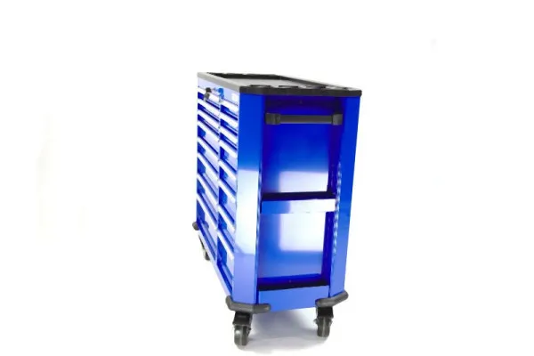 Tavolo di Movimentazione Carrello portautensili Metra 16 cassetti Serie Tecnico blu 10265