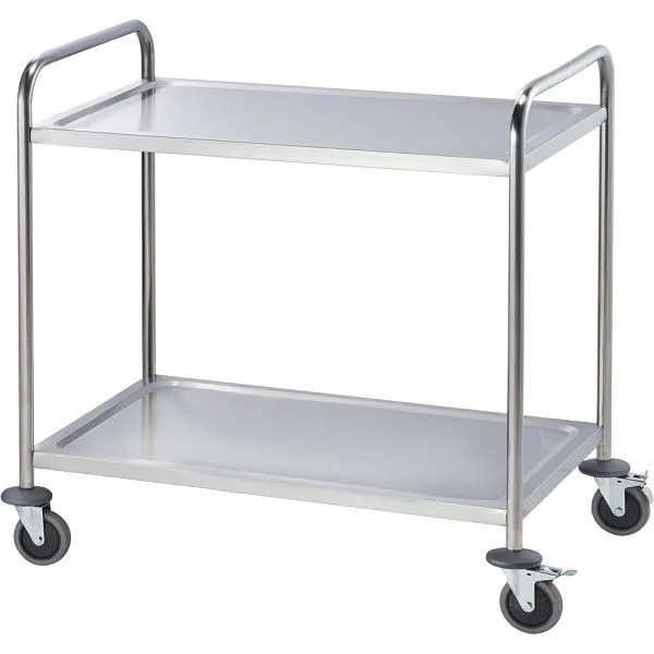 Traslatore Cinghia Carrello da portata Stalgast acciaio inox con due ripiani 860 x 540 x 940 mm (LxPxA) LT0711002