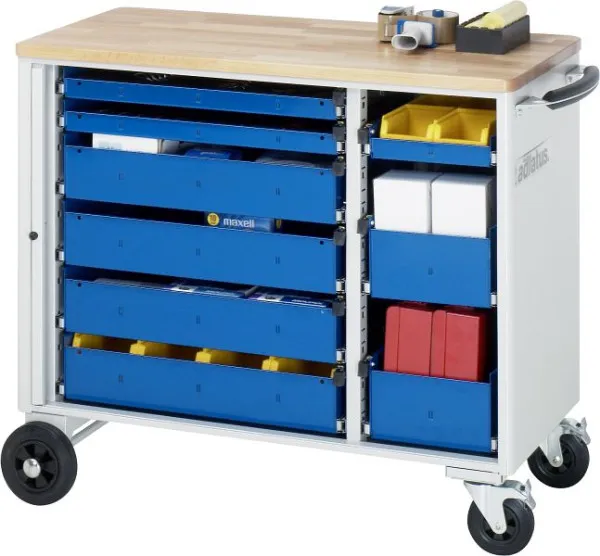 Traslatore Cinghia Carrello portautensili RAU collezione adlatus modello 10470 L1025 x P520 x A890 mm incluso un piano di...