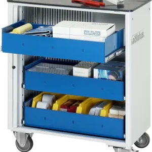Trasportatore Rulli Manuale Carrello portautensili RAU collezione adlatus modello 7030 L725 x P400 x A860 mm incluso suppo...