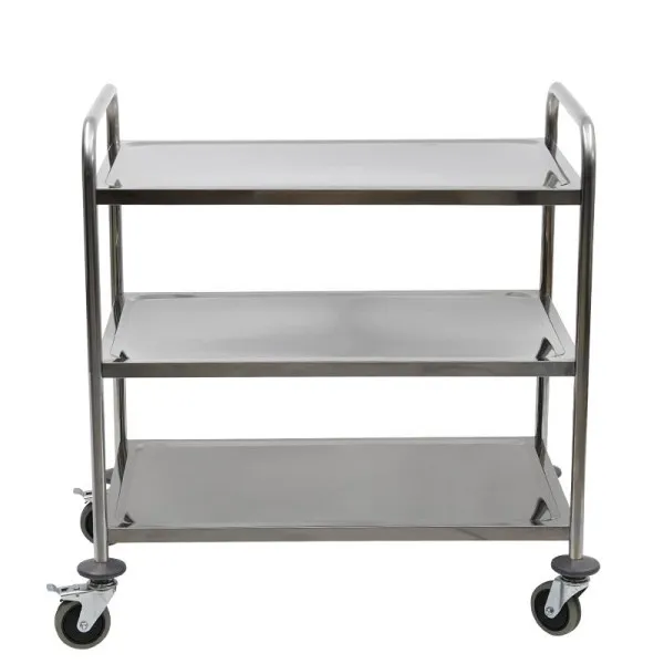 Trasportatore Rulli Manuale Carrello di servizio ALLPAX acciaio inossidabile 18/0 3 ripiani 10008115