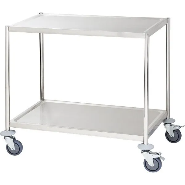 Trasportatore Rulli Manuale Carrello di servizio Stalgast con due ripiani da 800x500 mm senza maniglia LT0708002