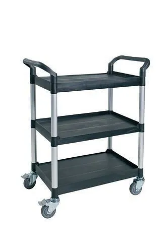 Trasportatore Rulli Manuale Carrello versatile DENIOS PRO tubi alluminio spazzolato 3 livelli lati aperti 180-038