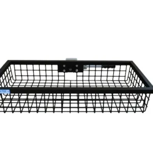 Portapacchi posteriore Optimal abbassabile verniciato polvere nero opaco con sgancio veloce nelle dimensioni 800 x 500 x 1...