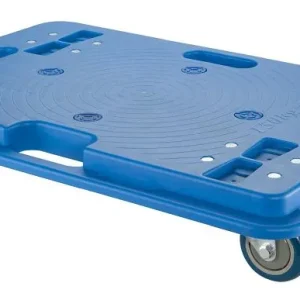 Rullo versatile BS Wheels 950 plastica blu dimensioni piastra 400x600 mm con 4 ruote PU blu cuscinetti sfera confezione: 2...