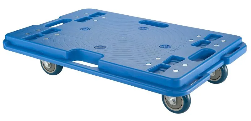 Rullo versatile BS Wheels 950 plastica blu dimensioni piastra 400x600 mm con 4 ruote PU blu cuscinetti sfera confezione: 2...