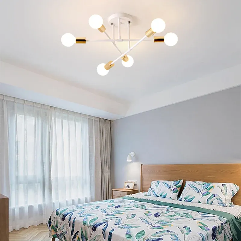 Moderna plafoniera lineare impilata metallo risparmio energetico semi-incasso per hotel Doppia Chiave