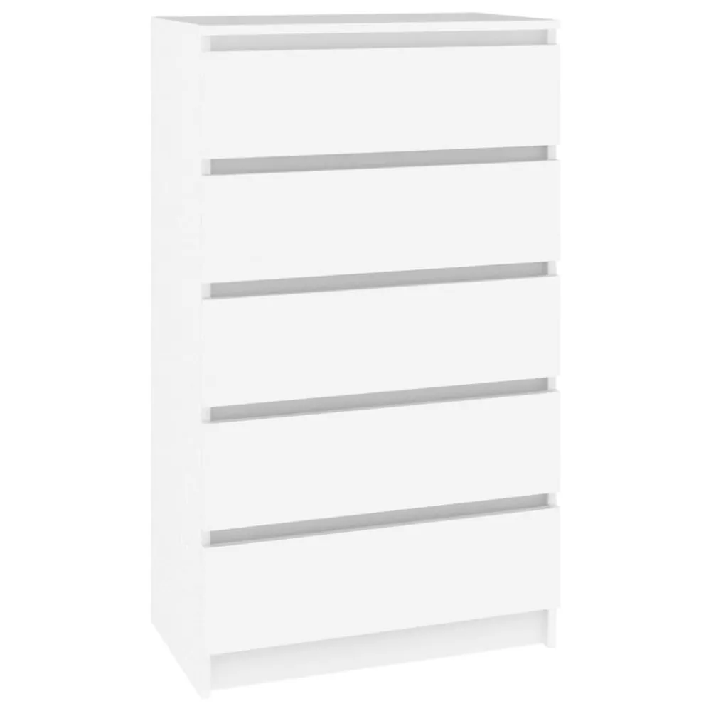 Cassettiera Bianca 60x36x103 cm Legno Multistrato