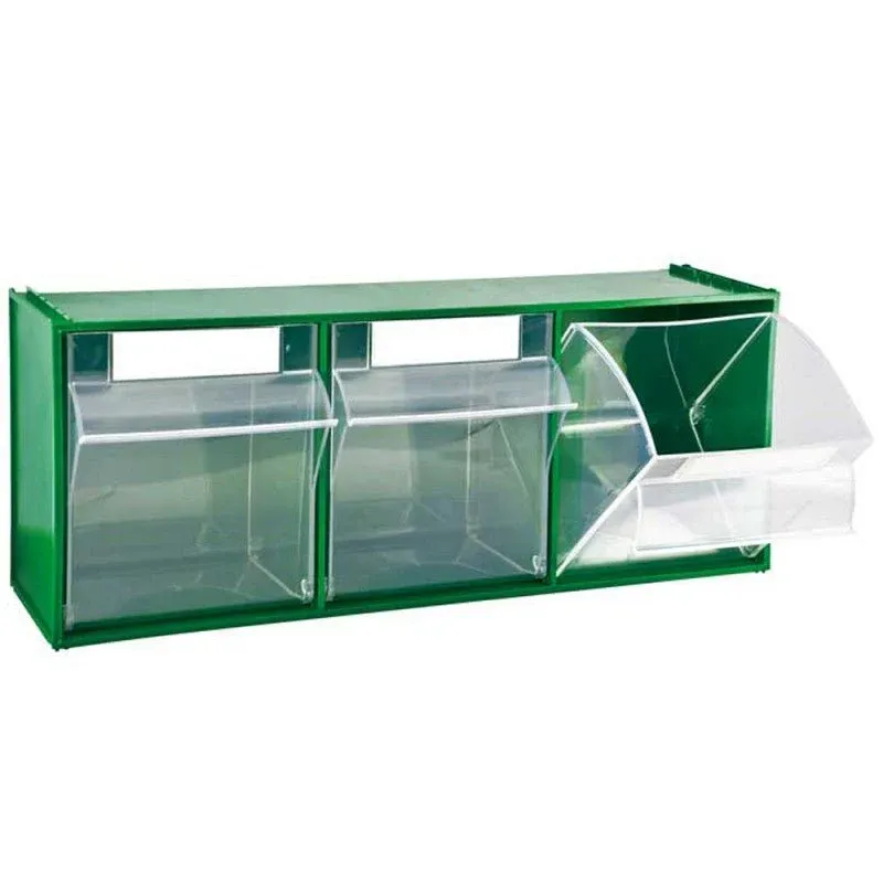 Cassettiera Madia verde con cassetti basculanti Set da 3 Pezzi