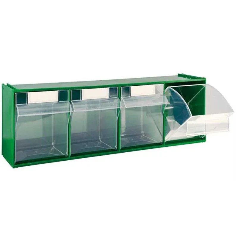 Cassettiera Madia verde con cassetti basculanti Set da 3 Pezzi
