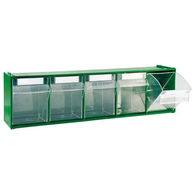 Cassettiera Madia verde con cassetti basculanti Set da 3 Pezzi