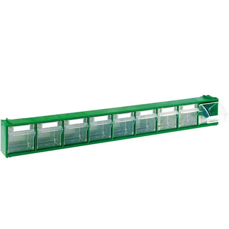 Cassettiera Madia verde con cassetti basculanti Set da 3 Pezzi