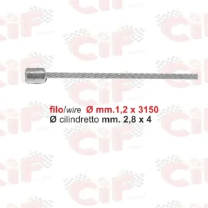 Cavo acceleratore Piaggio Ape 50 tutte le versioni - misura 1.2x3150