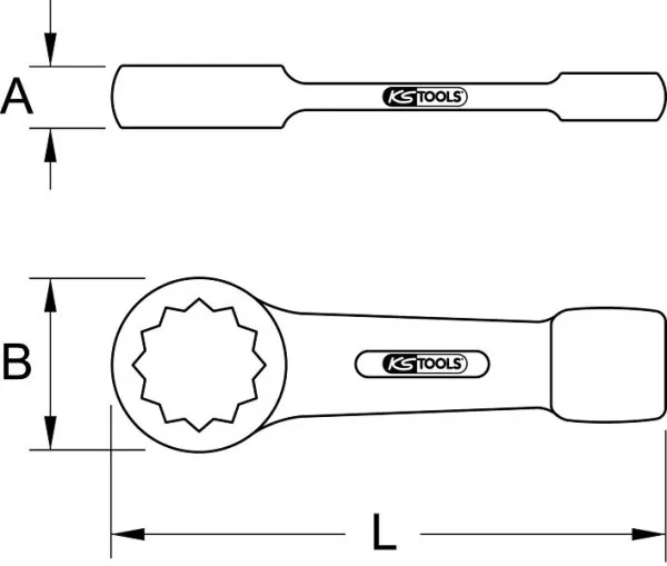 KS Tools BRONZEplus fondamentale ad anello da 17 mm 963.7724 Alimentazione Batteria